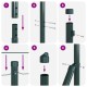 Pvc kerítés poszt készlet 2 db zöld pvc 25 x 1,5 m tartós Pvc kerítés poszt készlet 2 db zöld pvc 25 x 1,5 m tartós