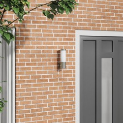 Kültéri fali lámpa ezüst rozsdamentes acél ip44