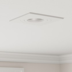 Beépített spotlámpák 6 db négyzet gu10 fehér 91x91 mm