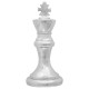 Sakk szobrok 2 db ezüst alumínium