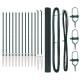 Pvc kerítés poszt készlet 2 db zöld pvc 25 x 1,5 m tartós Pvc kerítés poszt készlet 2 db zöld pvc 25 x 1,5 m tartós