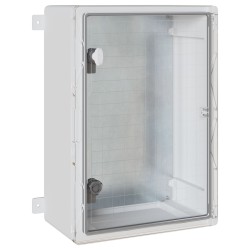Vezérlőszekrény ip65 vízálló szürke 35x19,5x50 cm abs műanyag