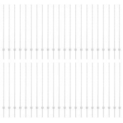 88 db u-channel ezüst 180 cm acél kerítésoszlopok