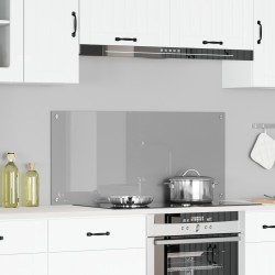 Konyhai hátfal világosszürke 110x50x0,6 cm edzett üveg