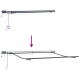 Kézi behúzható napellenző led-del sárga és narancssárga 300x250 cm Kézi behúzható napellenző led-del sárga és narancssárga 300x250 cm