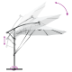 Kéttámaszos bannána napernyő homokszín 294 x 294 x 248 cm