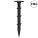 Műanyag tüskék 100 pcs fekete 3 x 11 cm műanyag