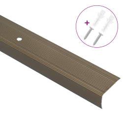 Lépcsőélvédők 10 pcs barna 67 cm alumínium