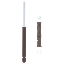 Lebegő polc konzolok 12 pcs barna ø10 x 170 mm acél