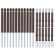 Lebegő polc konzolok 12 pcs barna ø12 x 190 mm acél
