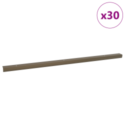 Lépcsőélvédők 30 pcs barna 67 cm alumínium