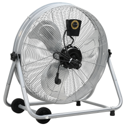 Kerek ventilátor kerekekkel 3 sebességes ezüst φ64 cm