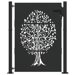 Kerti kapu egyéb fekete 105 x 125 cm porszórt acél