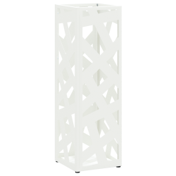 Esernyőtartó fehér fém standard esernyőtartó négyszögletes