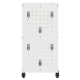 Eszköz kocsi polcokkal kerékkel tárolóval fehér 75 x 35 x 73 cm porszórt acél