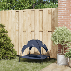 Emelt kutyaágy tengerészkék acél, nejlonszövet 76 x 62 x 70.5 cm