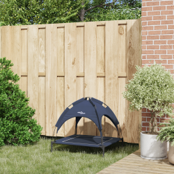 Emelt kutyafekhely tengerészkék szövet, fém 71 x 64 x 71 cm