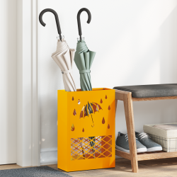 Esernyőtartó mustár sárga acél közepes dekoratív betétek