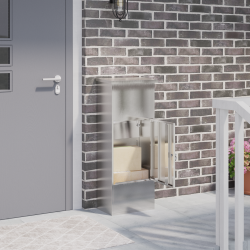 Csomagzáró doboz fekete 44.5 x 29 x 110.5 cm rozsdamentes acél