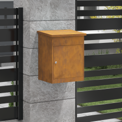 Csomagzáró doboz rozsdás 44 x 35 x 59 cm időjárásálló acél