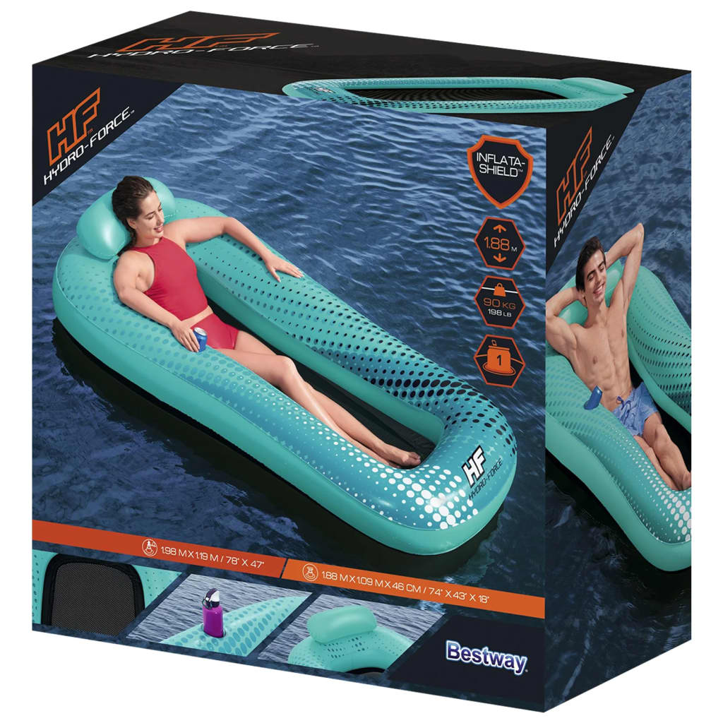 Bestway hydro force sol venture kék hálós úszó nyugágy 188 x 109 cm Bestway hydro force sol venture kék hálós úszó nyugágy 188 x 109 cm