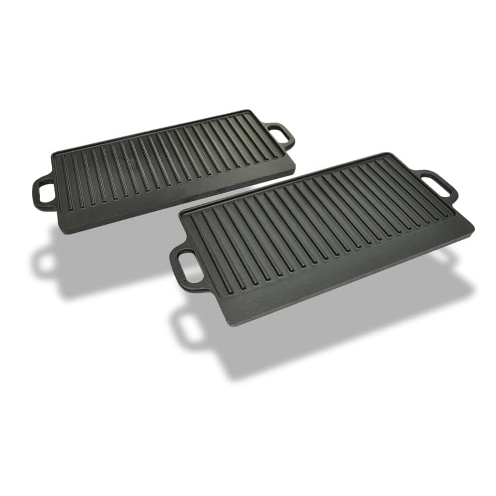 2 db megfordítható öntöttvas grilltálca 38 x 23 cm 2 db megfordítható öntöttvas grilltálca 38 x 23 cm