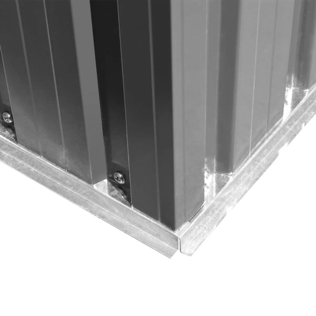 Szürke fém kerti fészer 257 x 205 x 178 cm