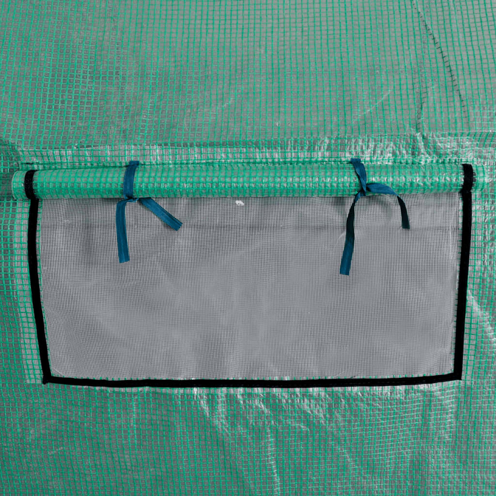 Hordozható bejárható fóliasátor melegház acél vázzal 18 m²