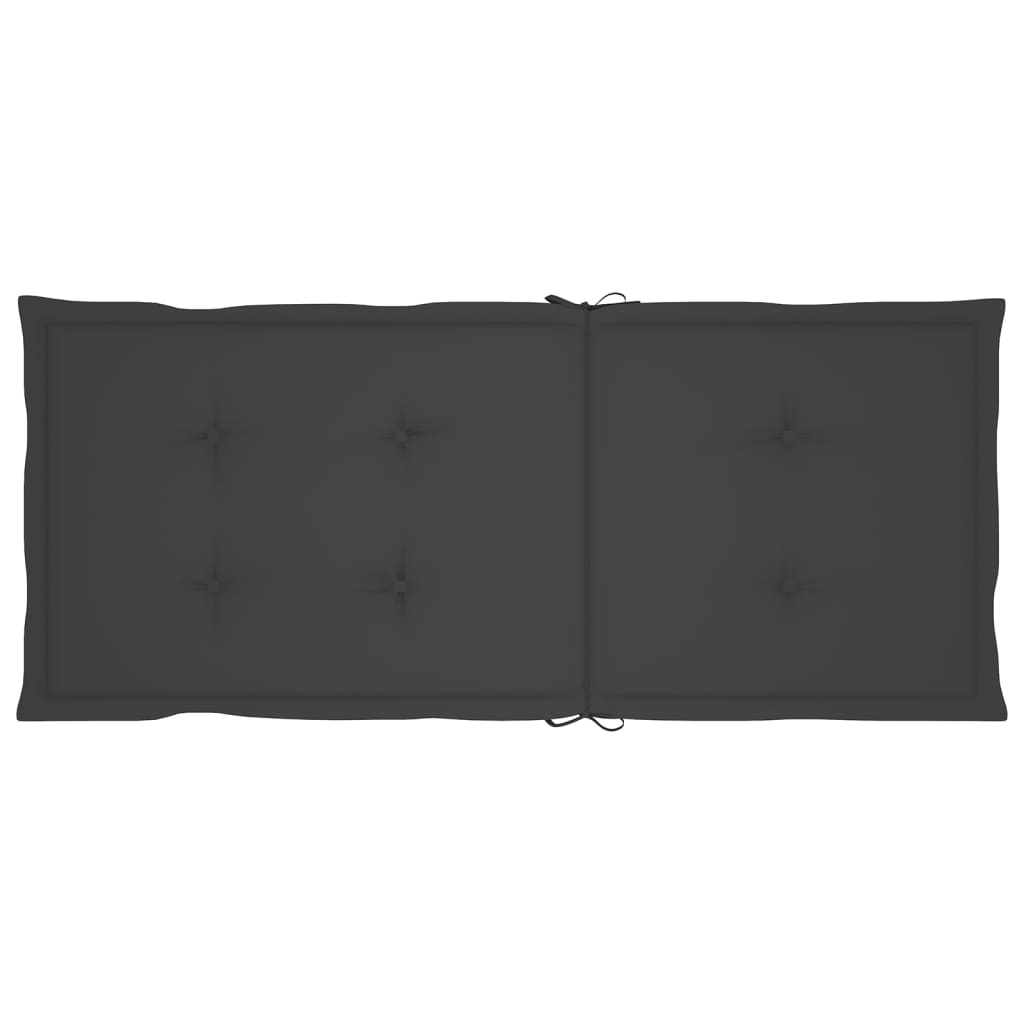 4 db antracit színű párna kerti székhez 120 x 50 x 3 cm
