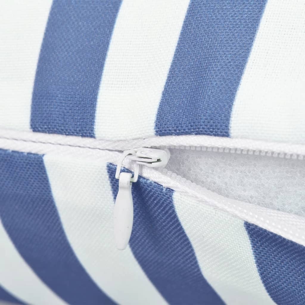 2 db tengerészkék csíkos kültéri párna 45 x 45 cm