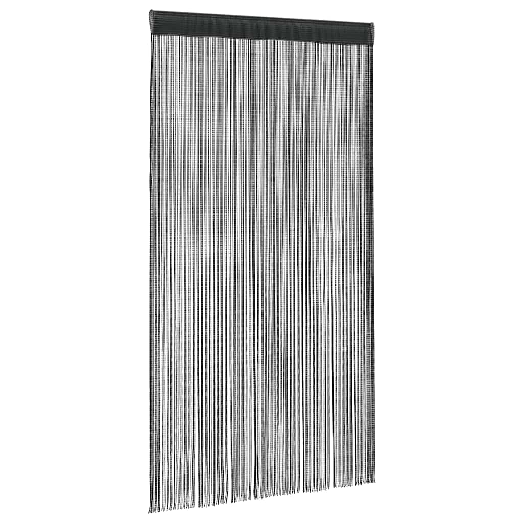 2 db fekete zsinórfüggöny 100 x 250 cm