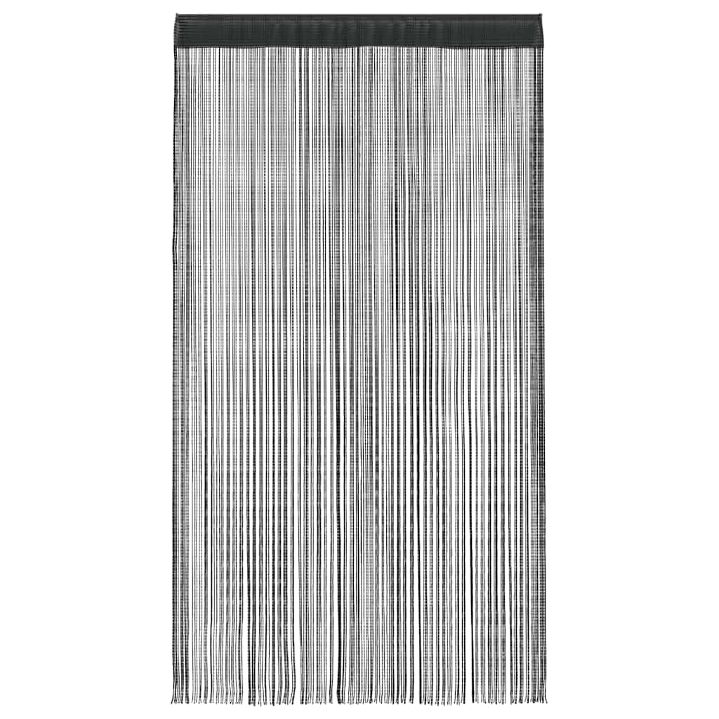 2 db fekete zsinórfüggöny 100 x 250 cm