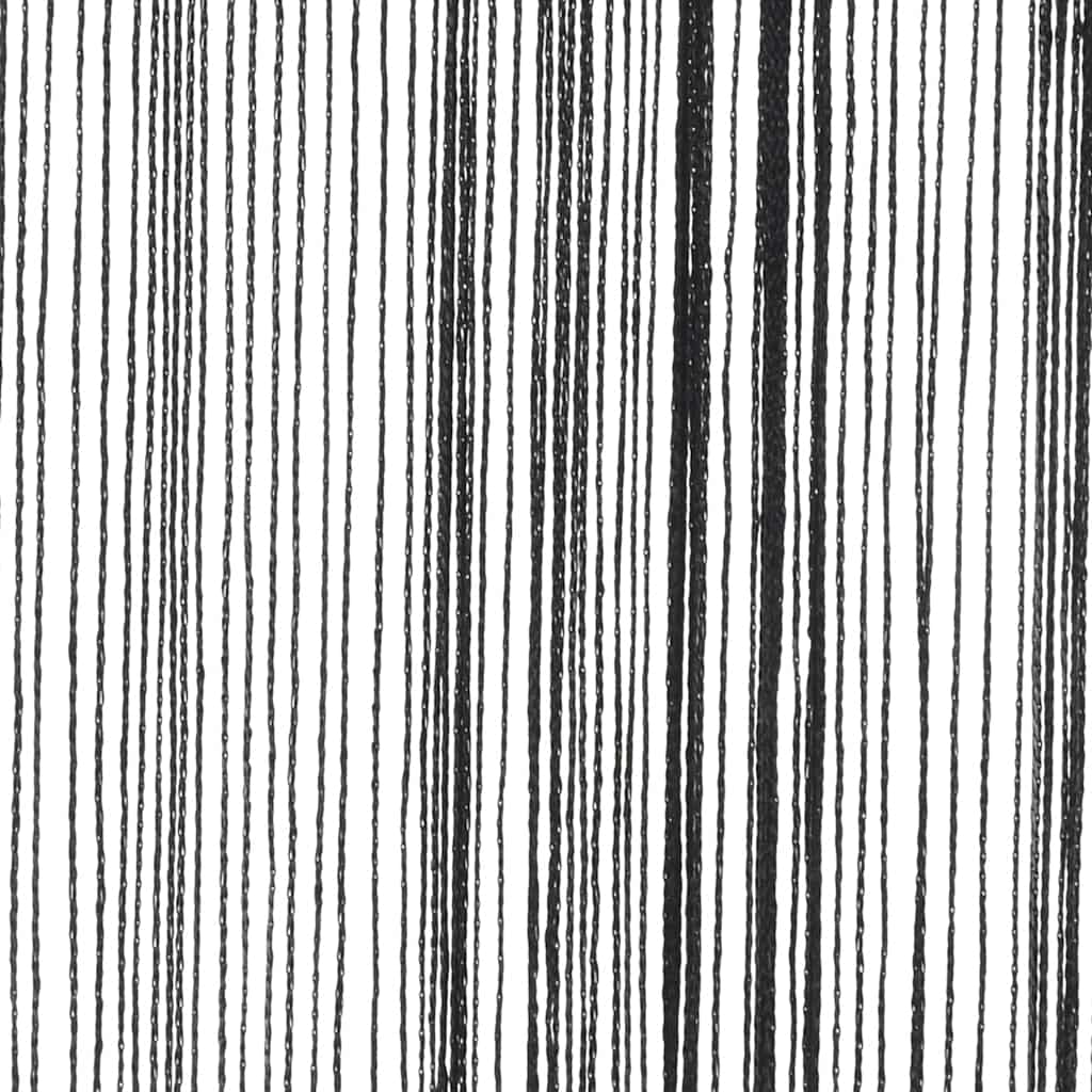 2 db fekete zsinórfüggöny 100 x 250 cm