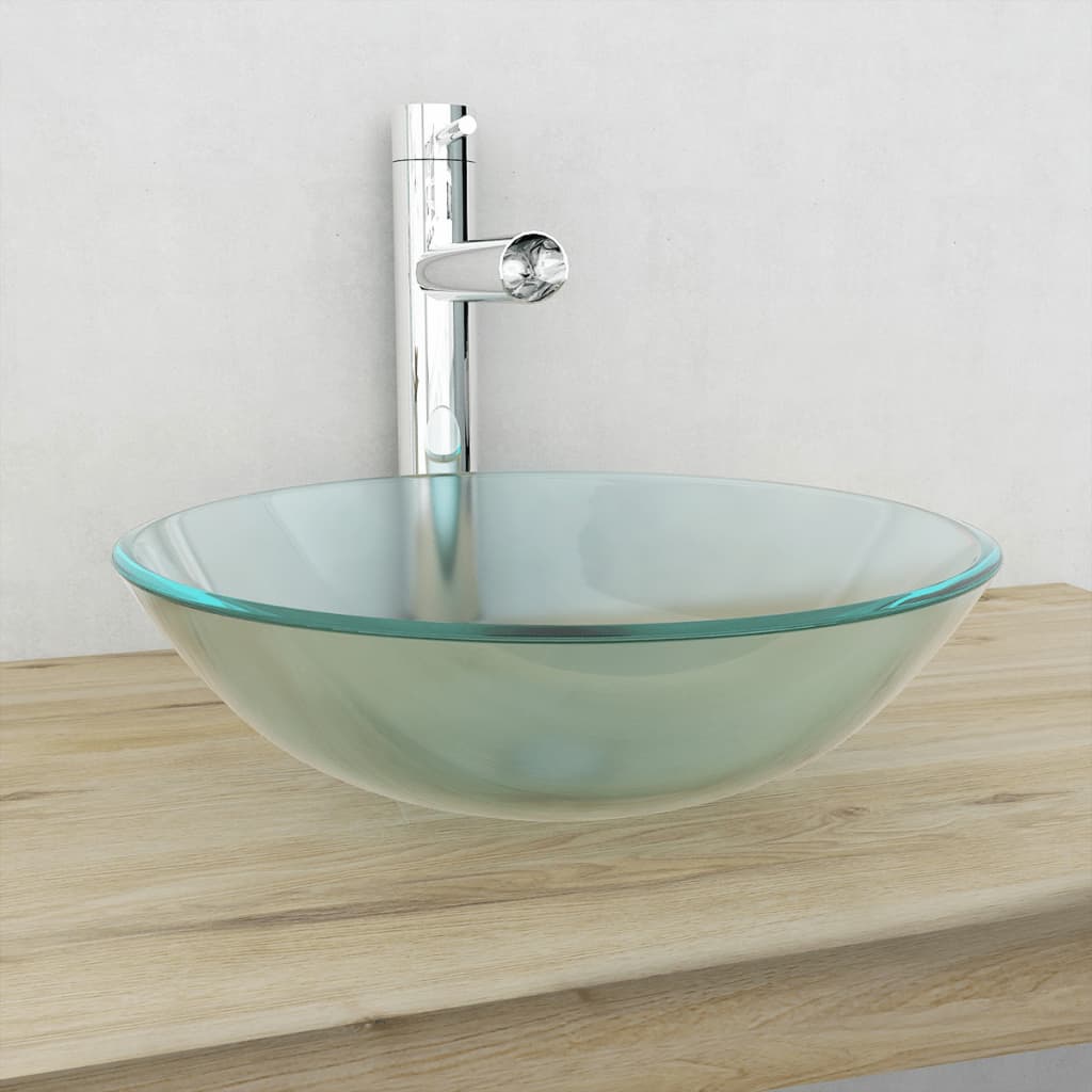 42 cm-es edzett üveg mosdókagyló matt 42 cm-es edzett üveg mosdókagyló matt
