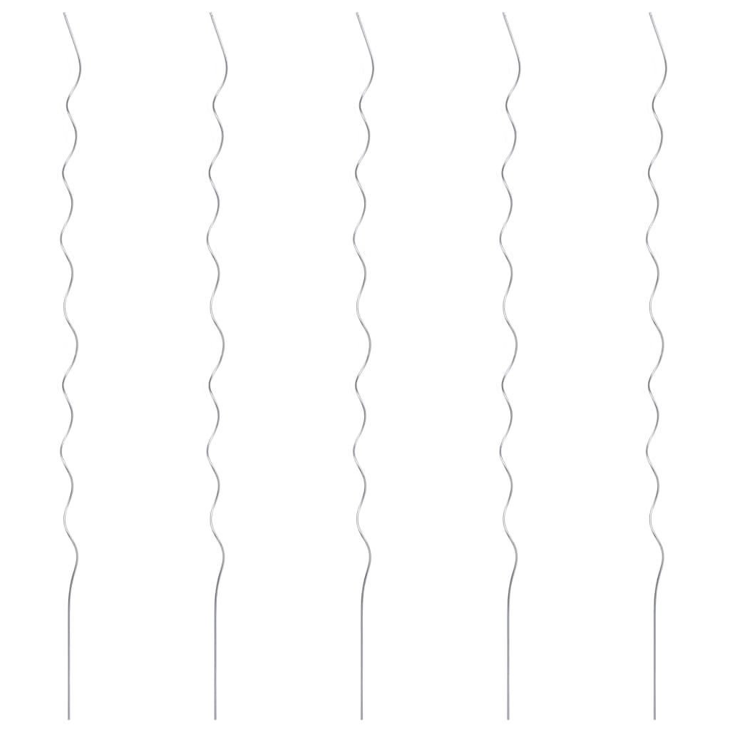 5 db spirál alakú horganyzott acél növény támaszték 170 cm