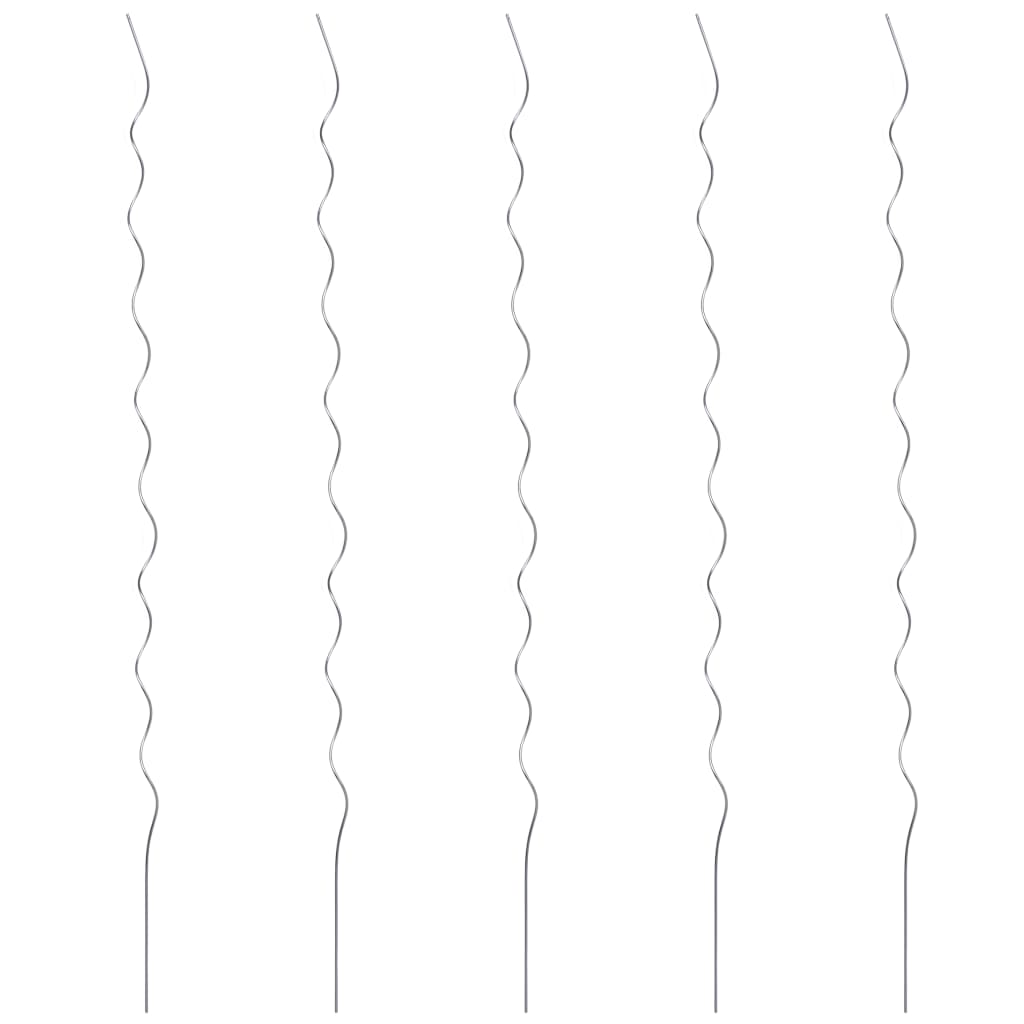 5 db spirál alakú horganyzott acél növény támaszték 110 cm