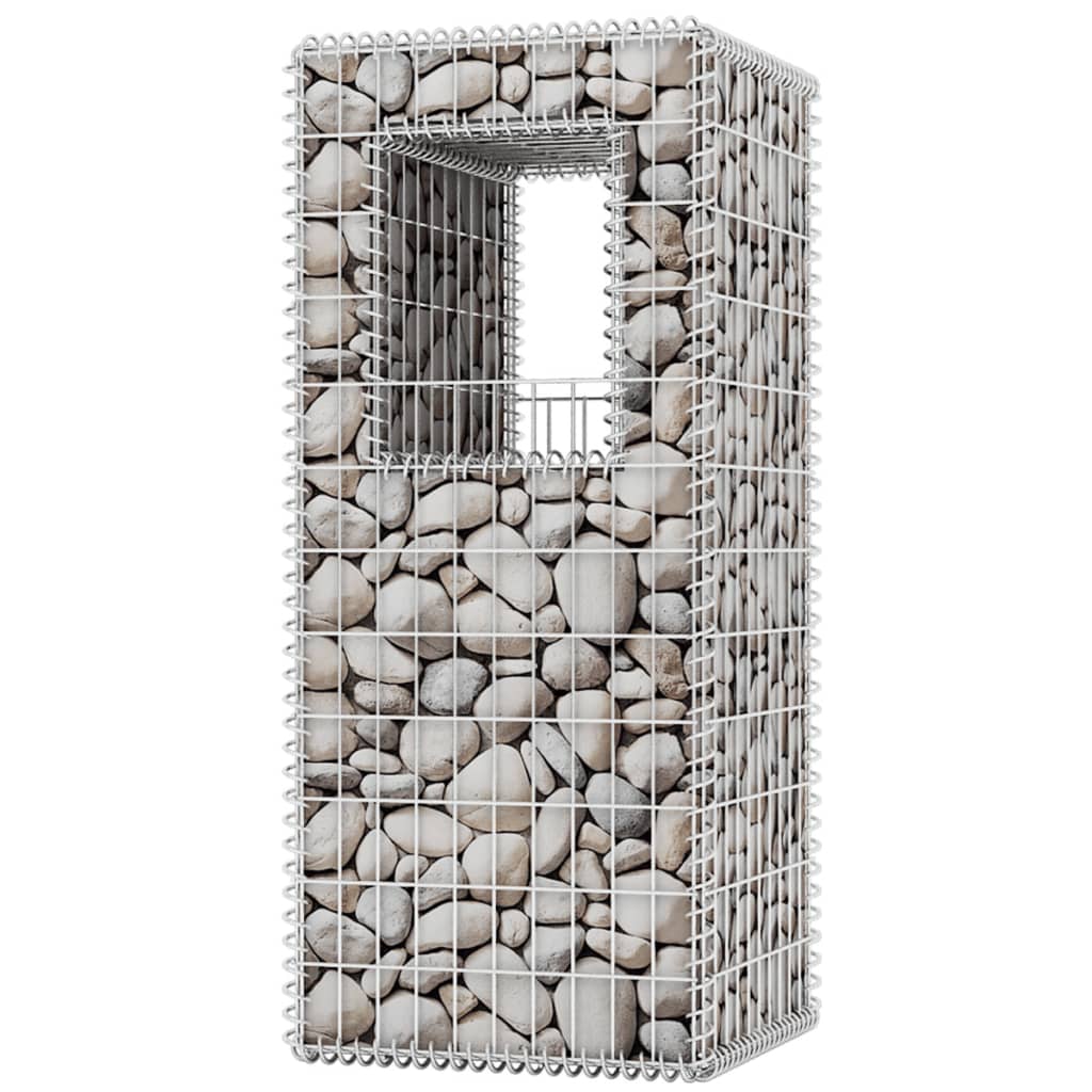 2 db acél gabion kosár oszlop / ágyás 50 x 50 x 120 cm