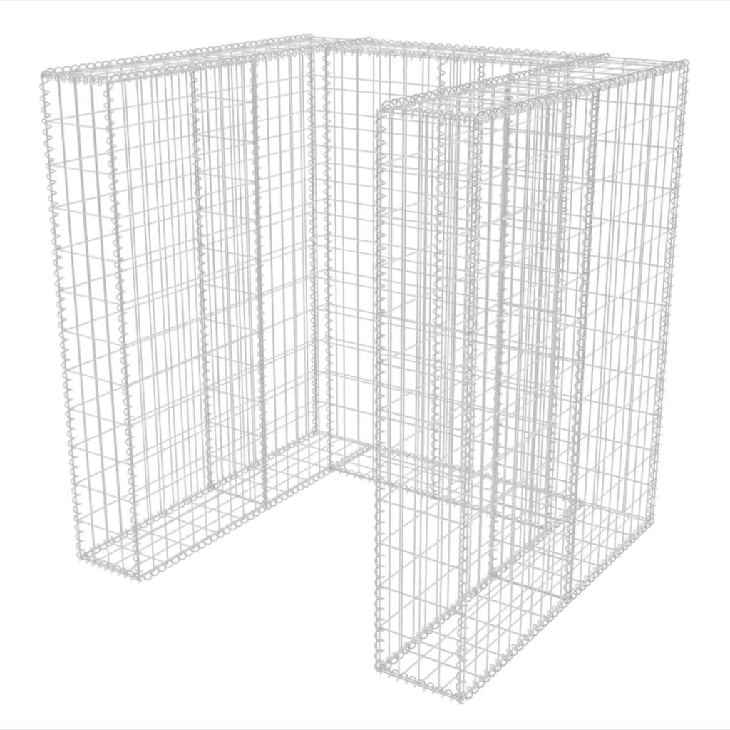 Acél gabion 1 db gurulós kukához 110 x 100 x 120 cm