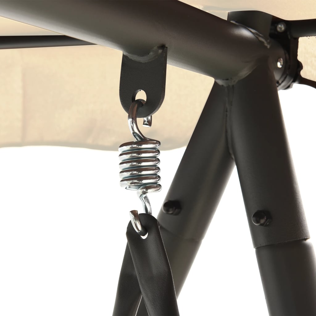 Homokfehér kültéri átalakítható hintaágy tetőponyvával