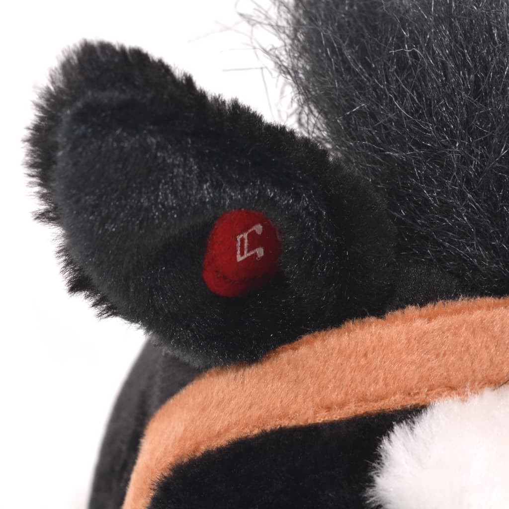 Fekete plüss álló hintaló