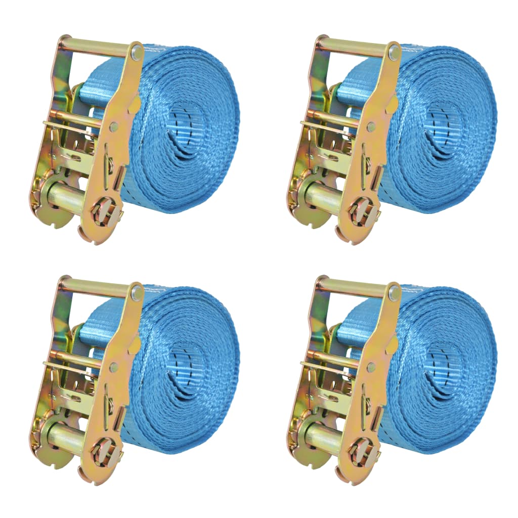 4 db kék racsnis rögzítőheveder 2 tonna 6 m x 38 mm