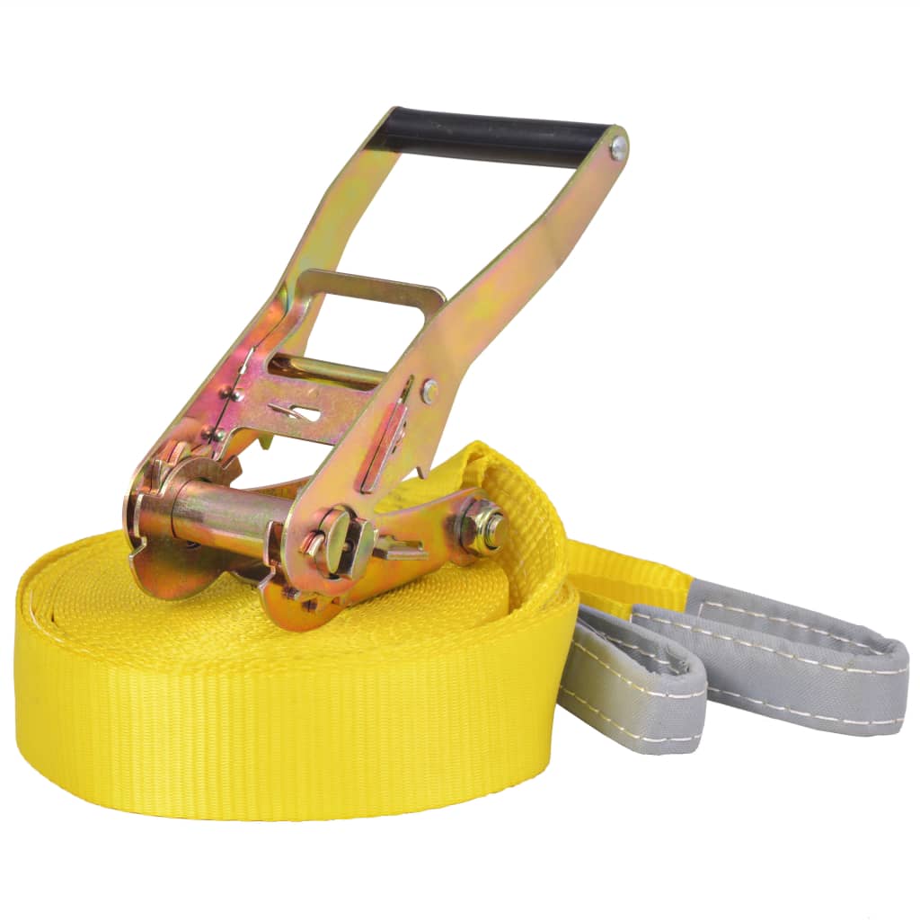 Sárga, 150 kg teherbírású heveder 15 m x 50 mm