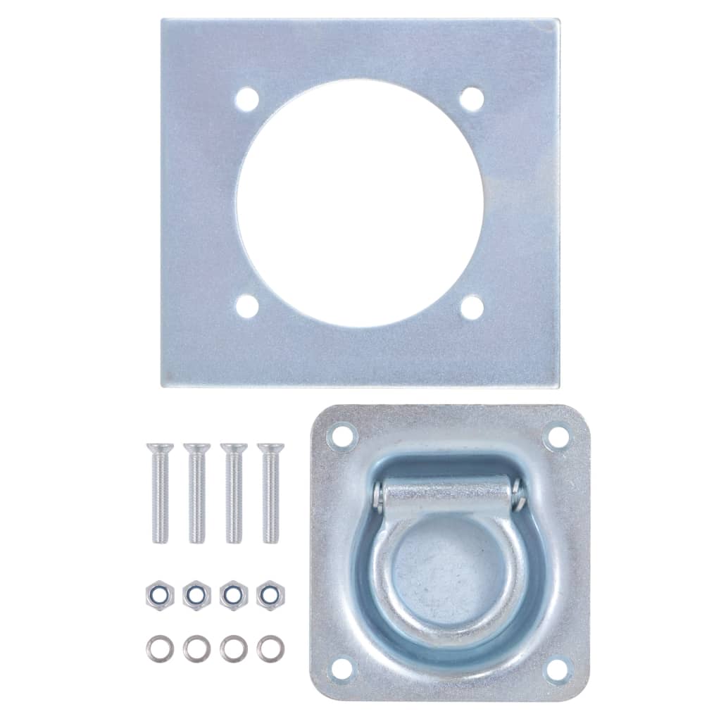 8 db horganyzott acél rögzítőgyűrű trélerhez 2000 kg