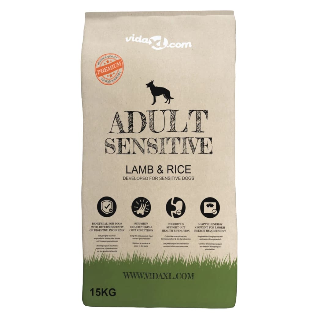 „adult sensitive lamb & rice” prémium száraz kutyatáp 15 kg