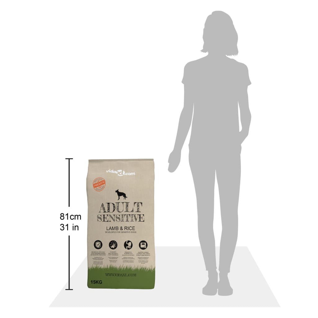 „adult sensitive lamb & rice” prémium száraz kutyatáp 15 kg