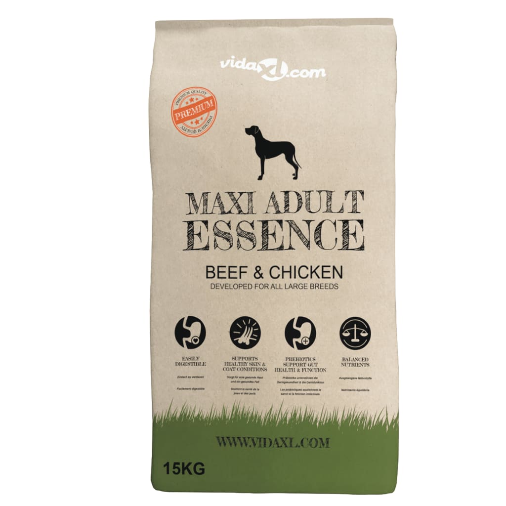 „maxi adult essence beef & chicken” prémium kutyatáp 15 kg