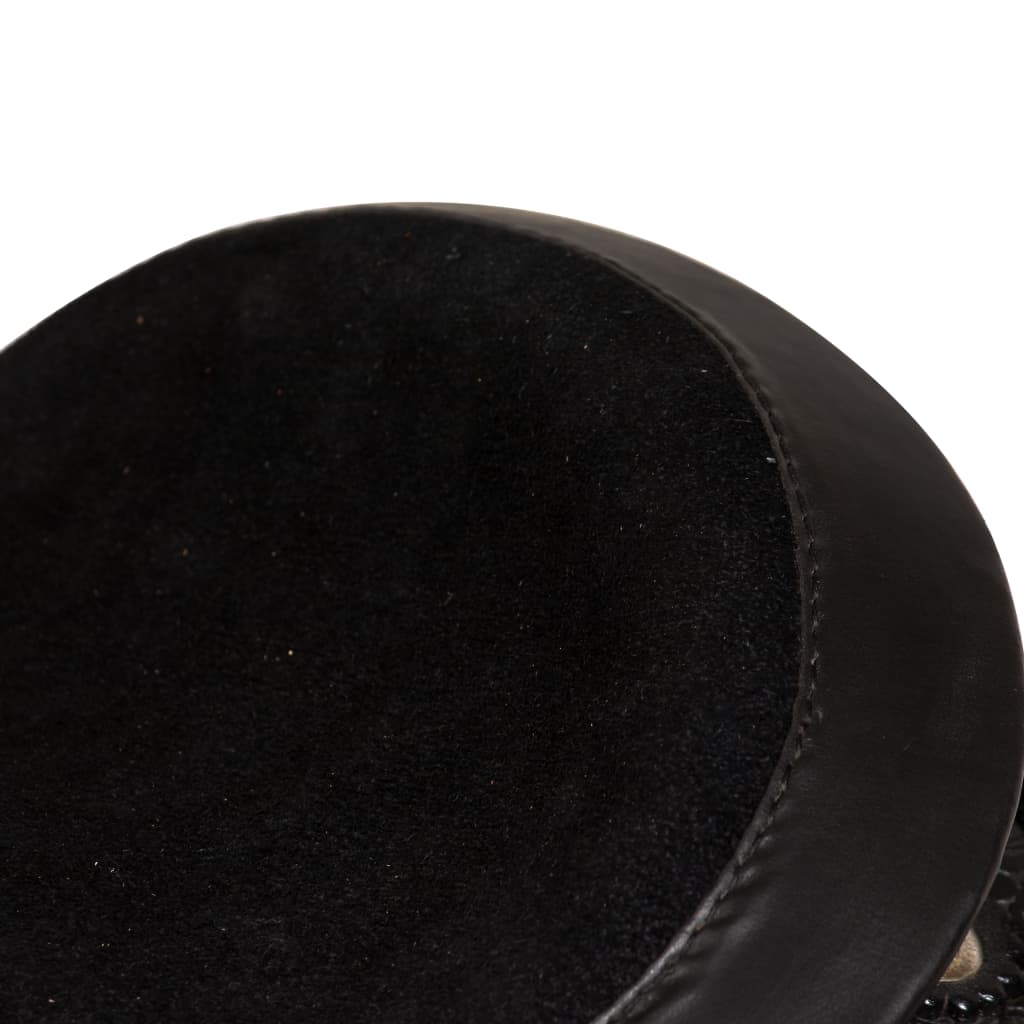 Fekete valódi bőr western nyereg, kötőfék és nyakhám 17"