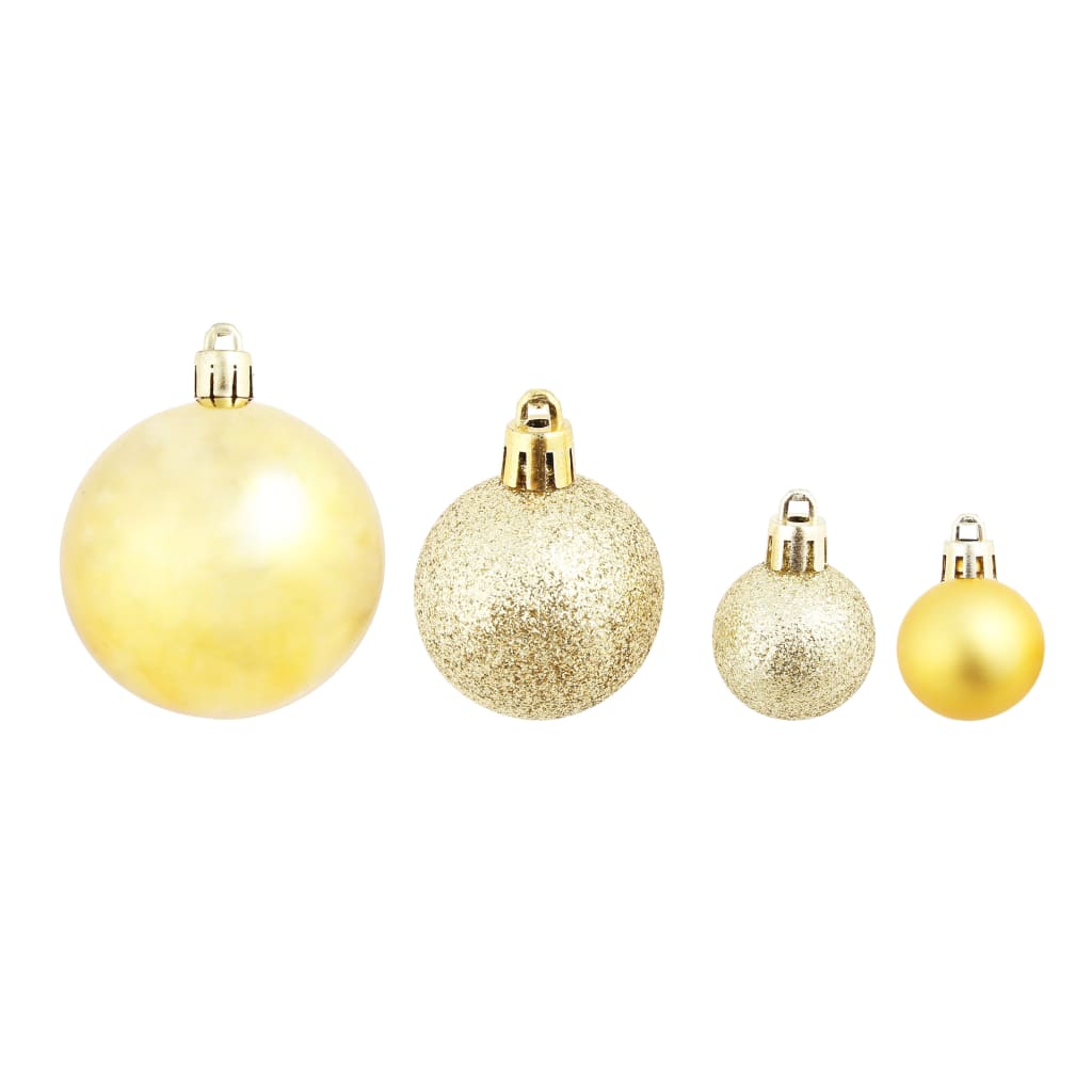 100 darab piros/arany/zöld karácsonyi gömb