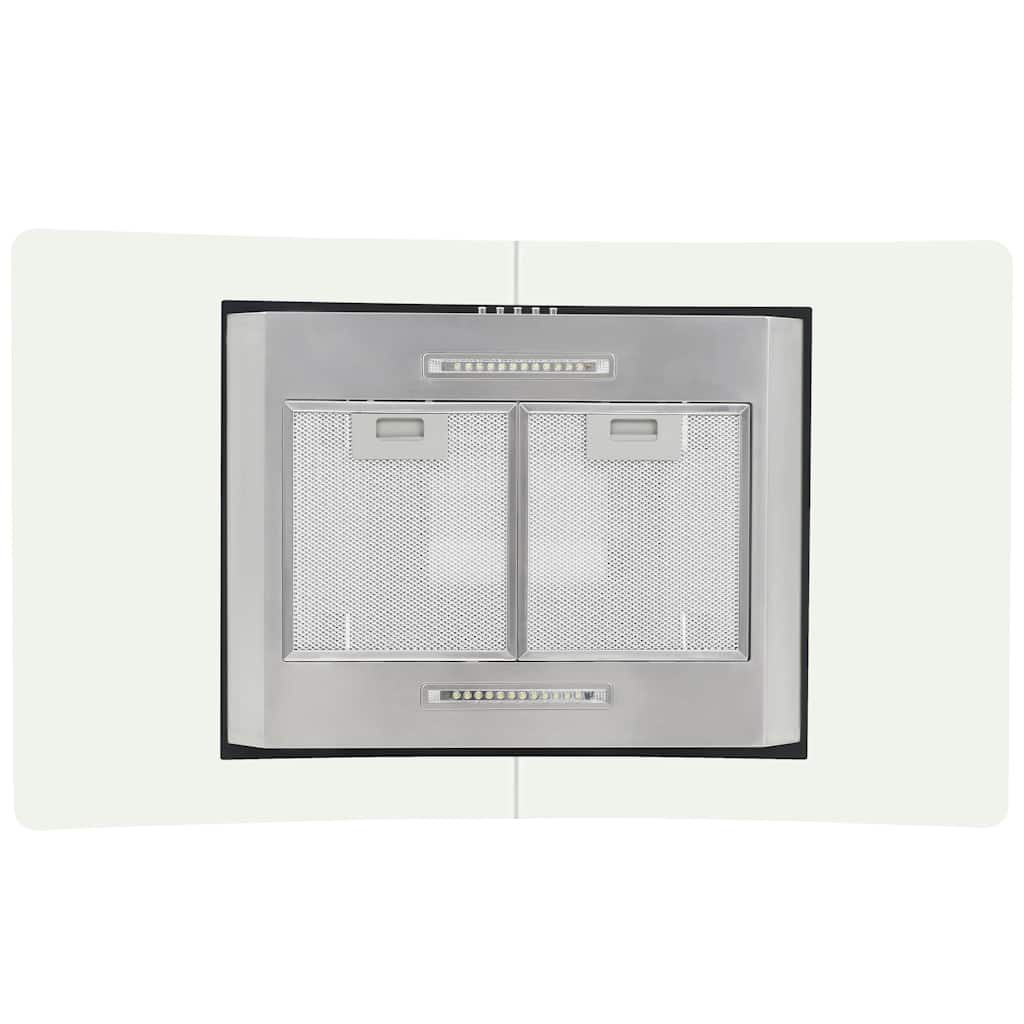 Rozsdamentes acél sziget páraelszívó 90 cm 756 m³/óra led