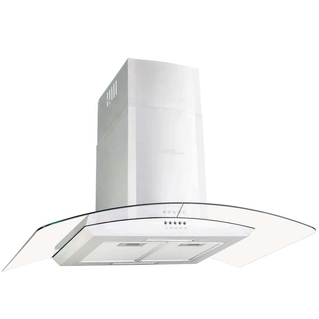 Rozsdamentes acél, fali páraelszívó 90 cm 756 m³/óra led